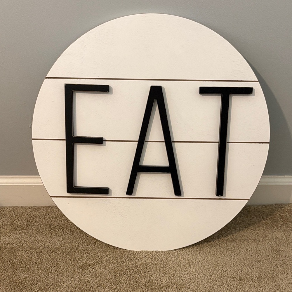 Hobby Lobby Black and White 'EAT' Wall Decor